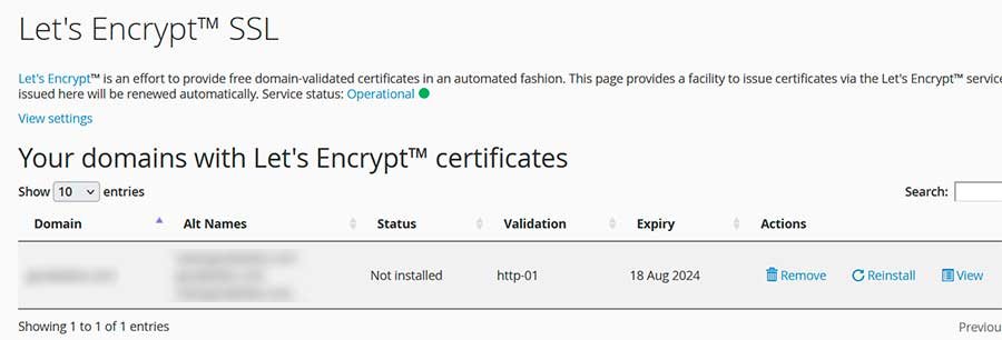 SSL Instalado